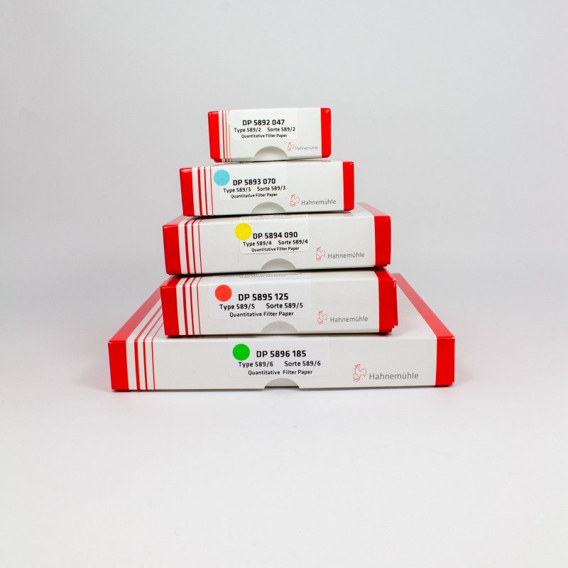 Rundfilter 589/5, rot, mittelschnell,  84 g/qm, 90mm